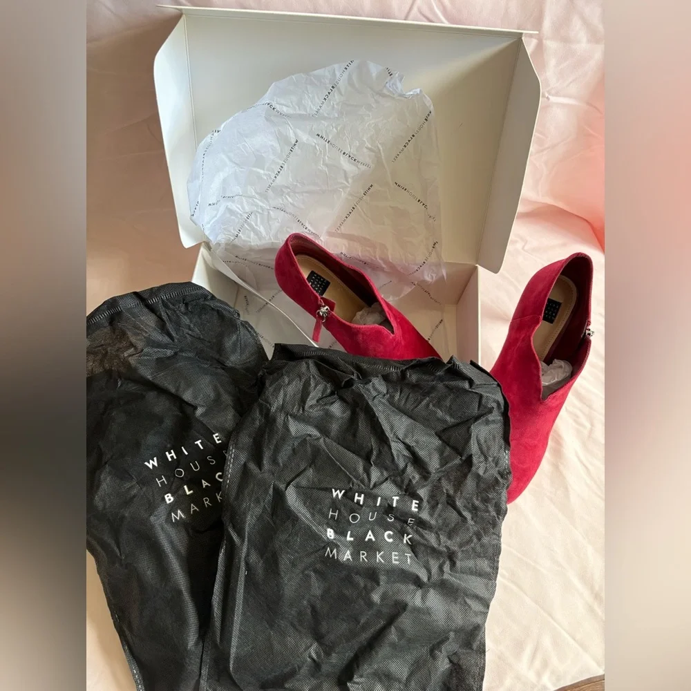 White House Black Market Dark Rouge Ankle Booties - Picture 10 of 11